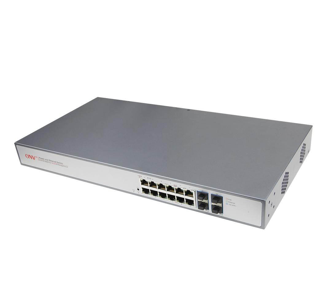 250W 16-Port 10G L2+ Managed PoE Switch 10/100/1000M PoE RJ45 POE36168PFM-at