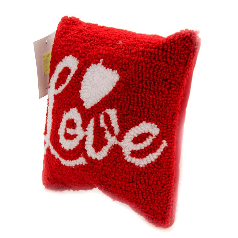 Home Decor 8.0" Love Script Pillow Square Throw Valentine Filled  -  Decorative Pillow