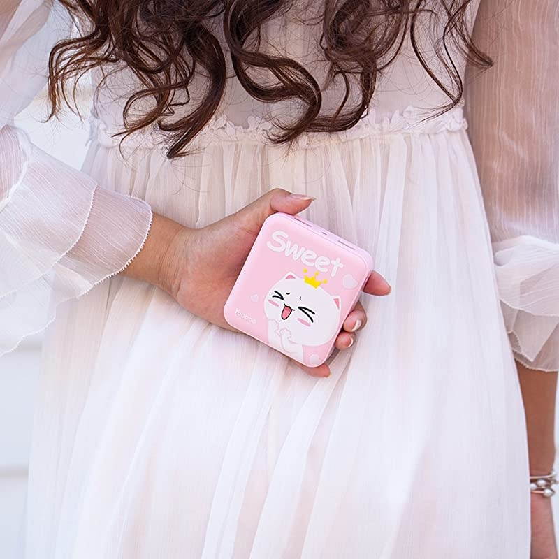 Portable Charger 10000mAh Power Bank External Battery Pack Powerbank Cell Phone Battery Backup Charger with Dual USB Output Comaptible Cellphone Smartphones Pink Sweet