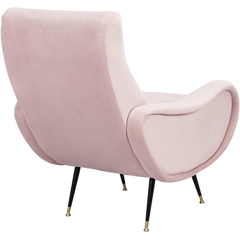 55 Downing Street Martini Pink Velvet Tufted High-Back Armchair