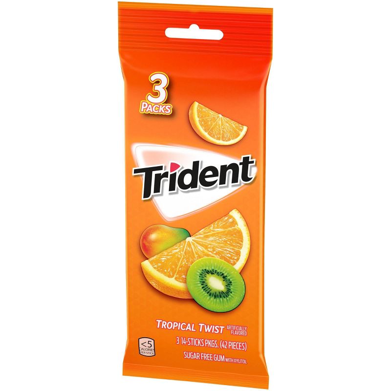 Trident Tropical Twist Sugar Free Gum - 3ct/14pc