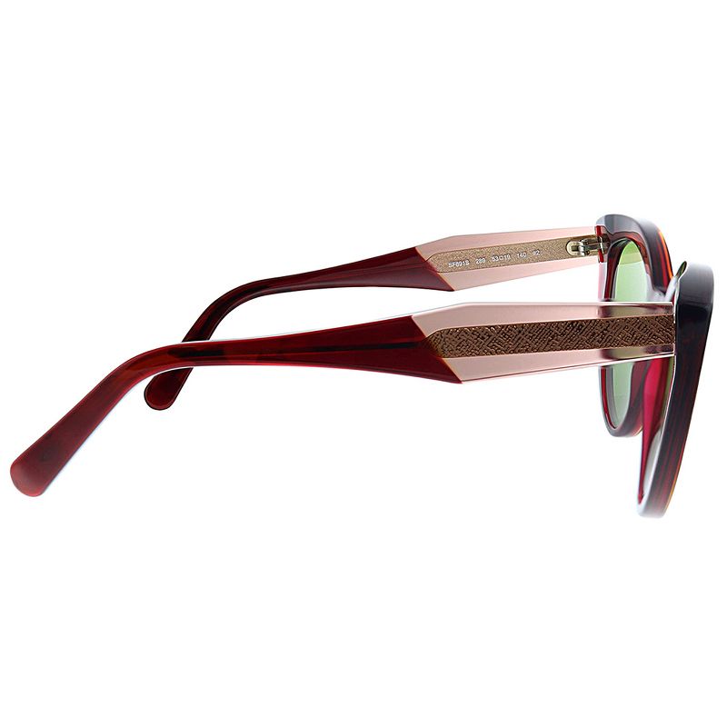 Salvatore Ferragamo SF 891S 289 Womens Cat-Eye Sunglasses Transparent Red 53mm