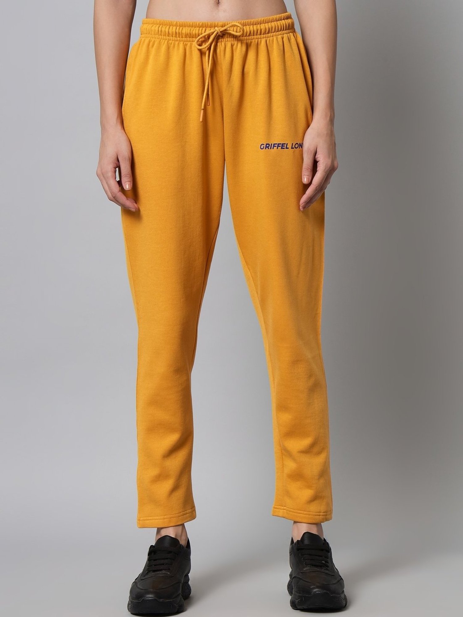 GRIFFEL Yellow Printed Track Pants