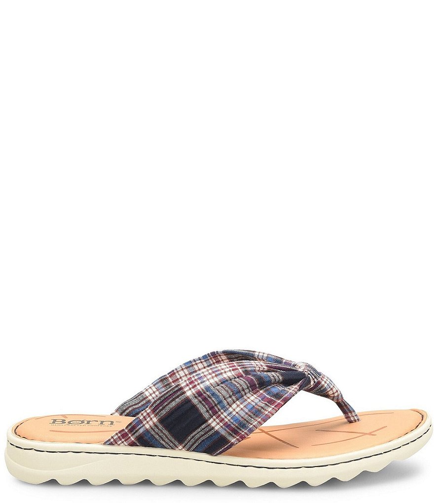 Born Tide Plaid Knot Sandals