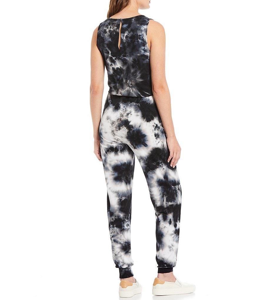 Kinesis Tie Dye Sleeveless Scoop Neck Weekender Jumpsuit