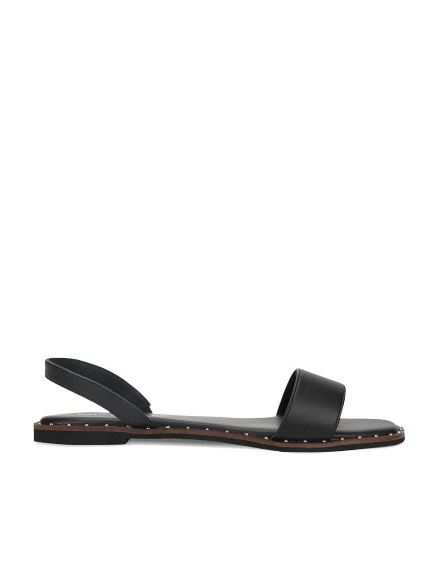 Truffle Girl by Truffle Collection Women's Black Sling Back Sandals