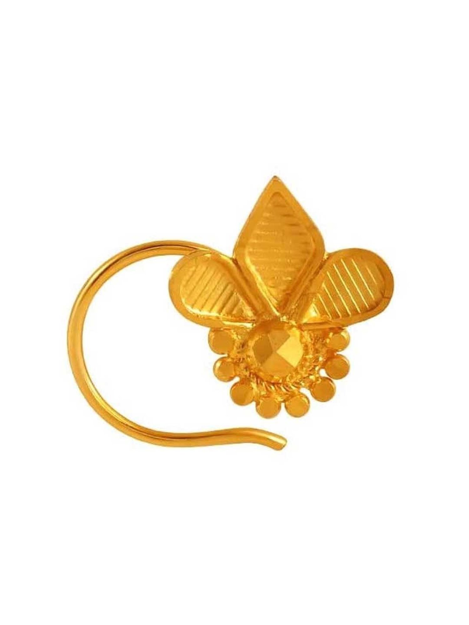 P.C. Chandra Jewellers 14k Gold Simple Nosepin