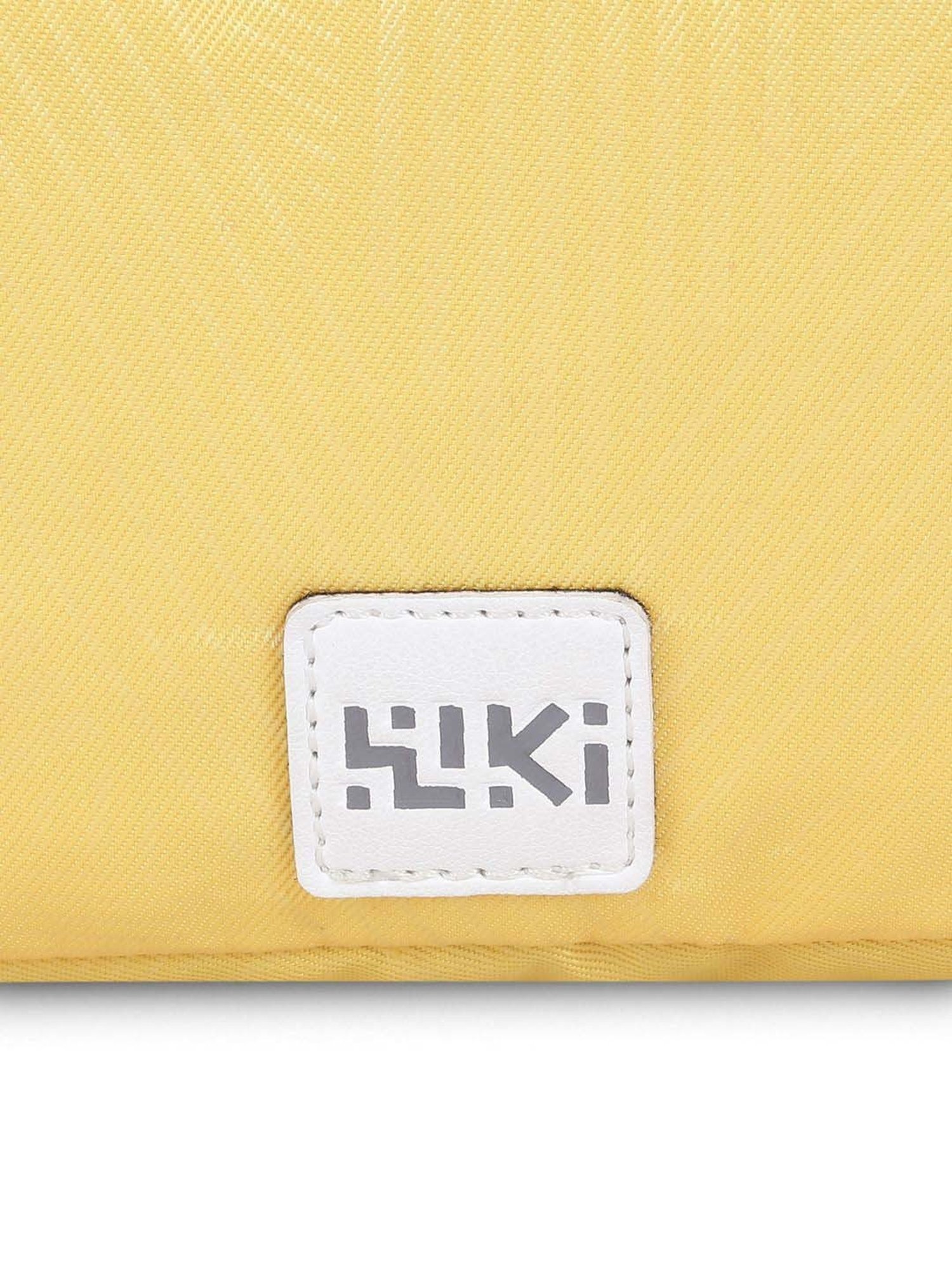 Wiki Yellow Solid Medium Cross Body Bag