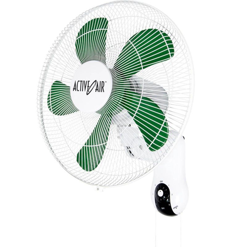 HYDROFARM ACF16 Active Air 16" Wall Mountable Grow Fan + 6" ACDF6 In-Line Fan