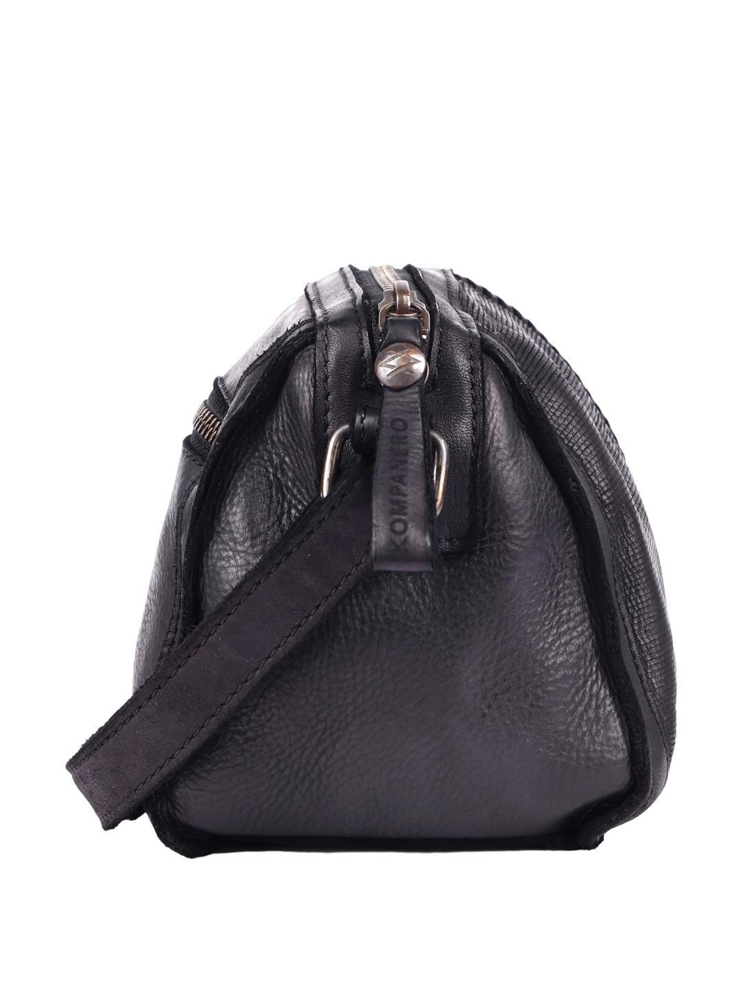 KOMPANERO Estelle Black Embellished Medium Sling Handbag