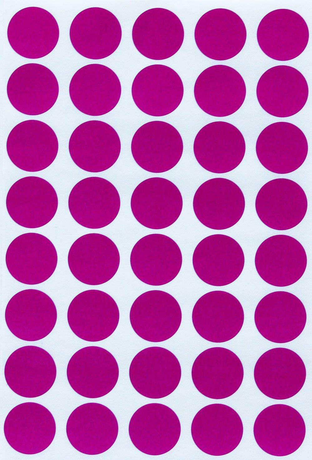Sticker dots Labels Color Stickers 19mm 3/4 inch - Purple - 600 Pack by Royal Green