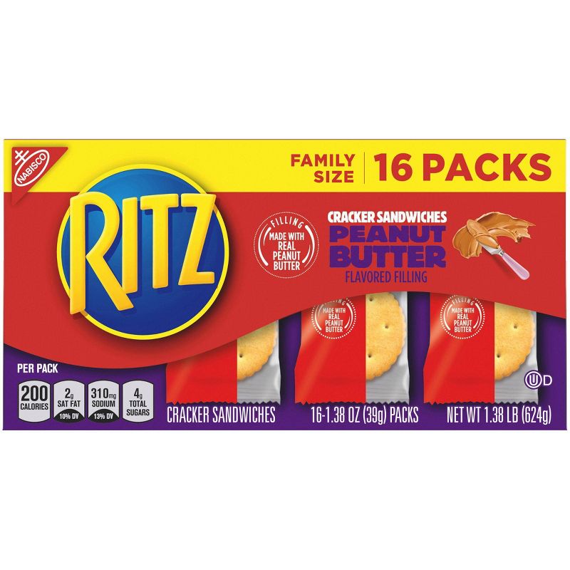 Ritz Peanut Butter Cracker Sandwiches - Family Size - 16ct/1.38oz