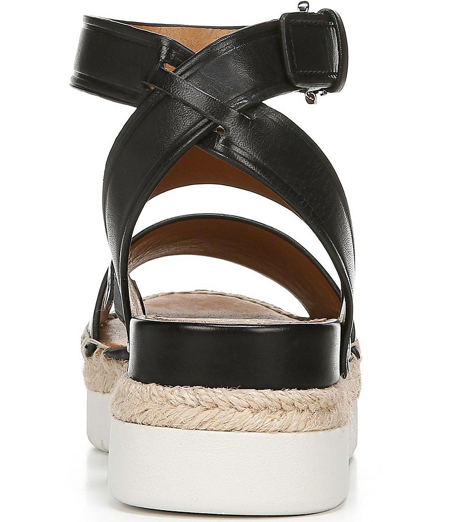 Sarto by Franco Sarto Calvin Leather Espadrille Platform Wedge Sandals