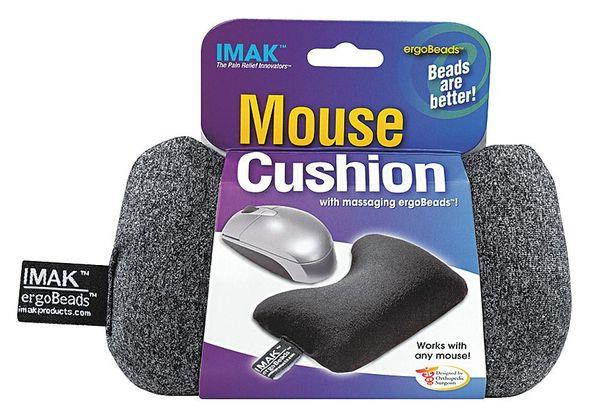 IMAK A10166 ErgoBeads Soft Fabric Mouse Wrist Rest Gray