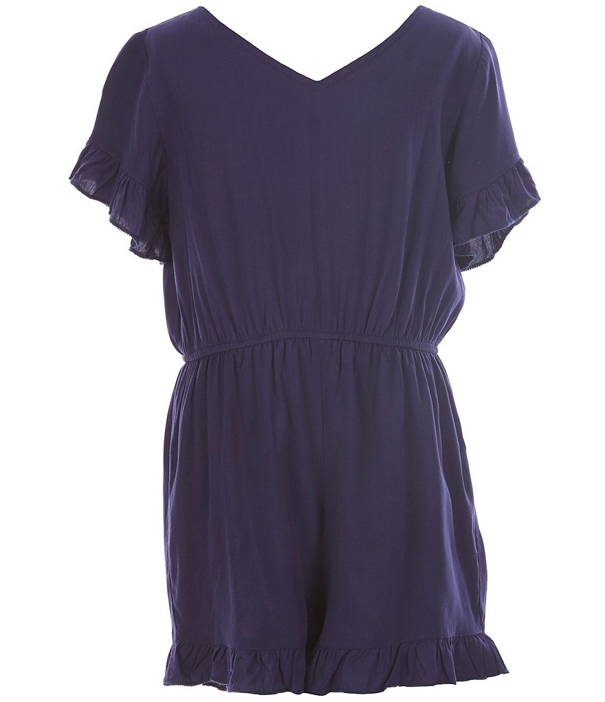 Mini Molly Big Girls 8-14 Short-Sleeve Ruffled Romper