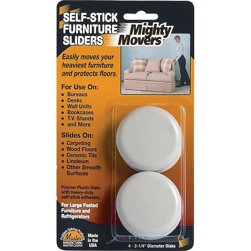 Master Manufacturing Mighty Mite Furniture Sliders, 4 Pack 87003
