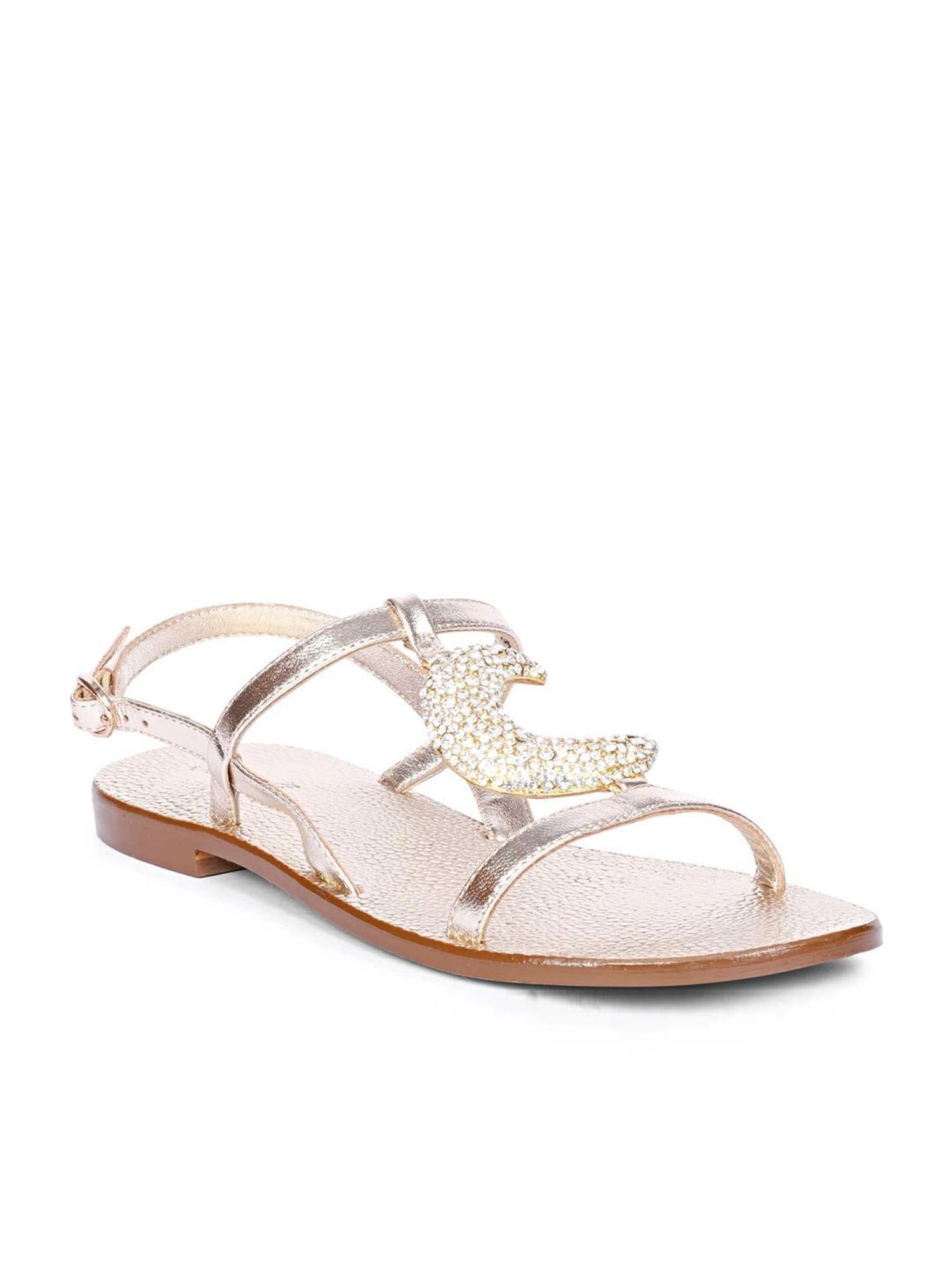 Saint G Women's Daisy Gold Back Strap Sandals