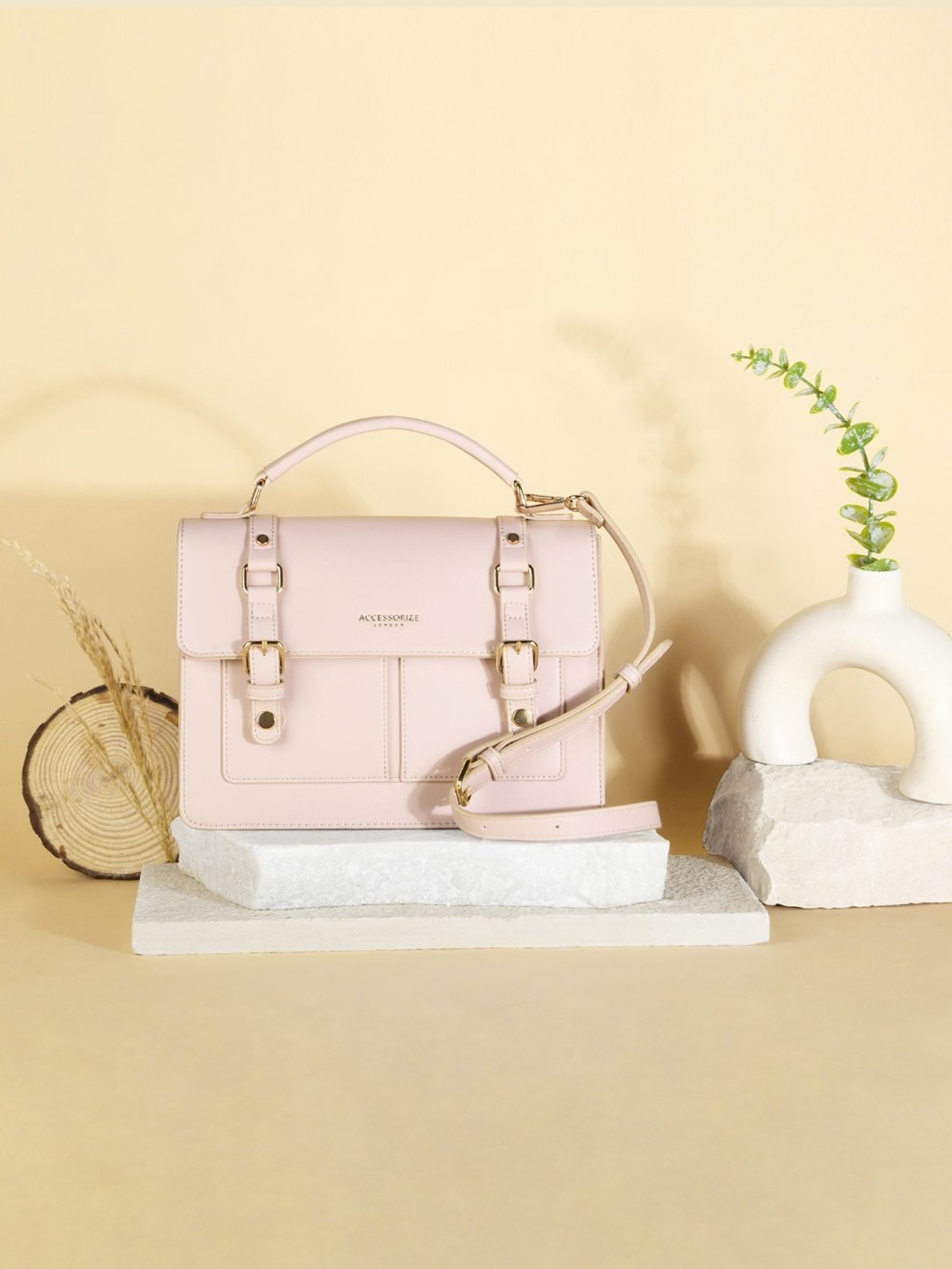 Accessorize London Pale Blush Rookie Satchel Handbag
