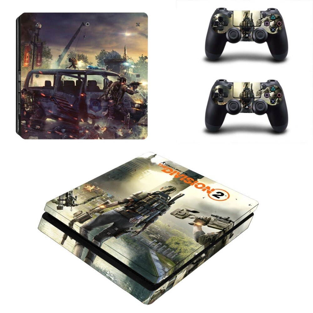 The Division 2 PS4 Slim Stickers Play station 4 Skin Sticker Decals For PlayStation 4 PS4 Slim Console and Controller Skin