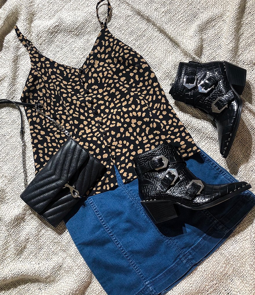 Free People We the Free Denim Modern Femme Mini Skirt