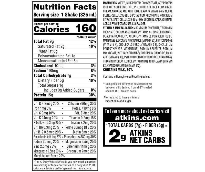 Atkins Nutritional Shake - Creamy Vanilla - 4pk/44 fl oz