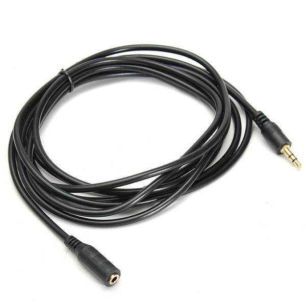AU111 6 Feet Premium Audio Extension Cable Nylon Braided 35mm TRRS 4 Poles Jack Male to Female