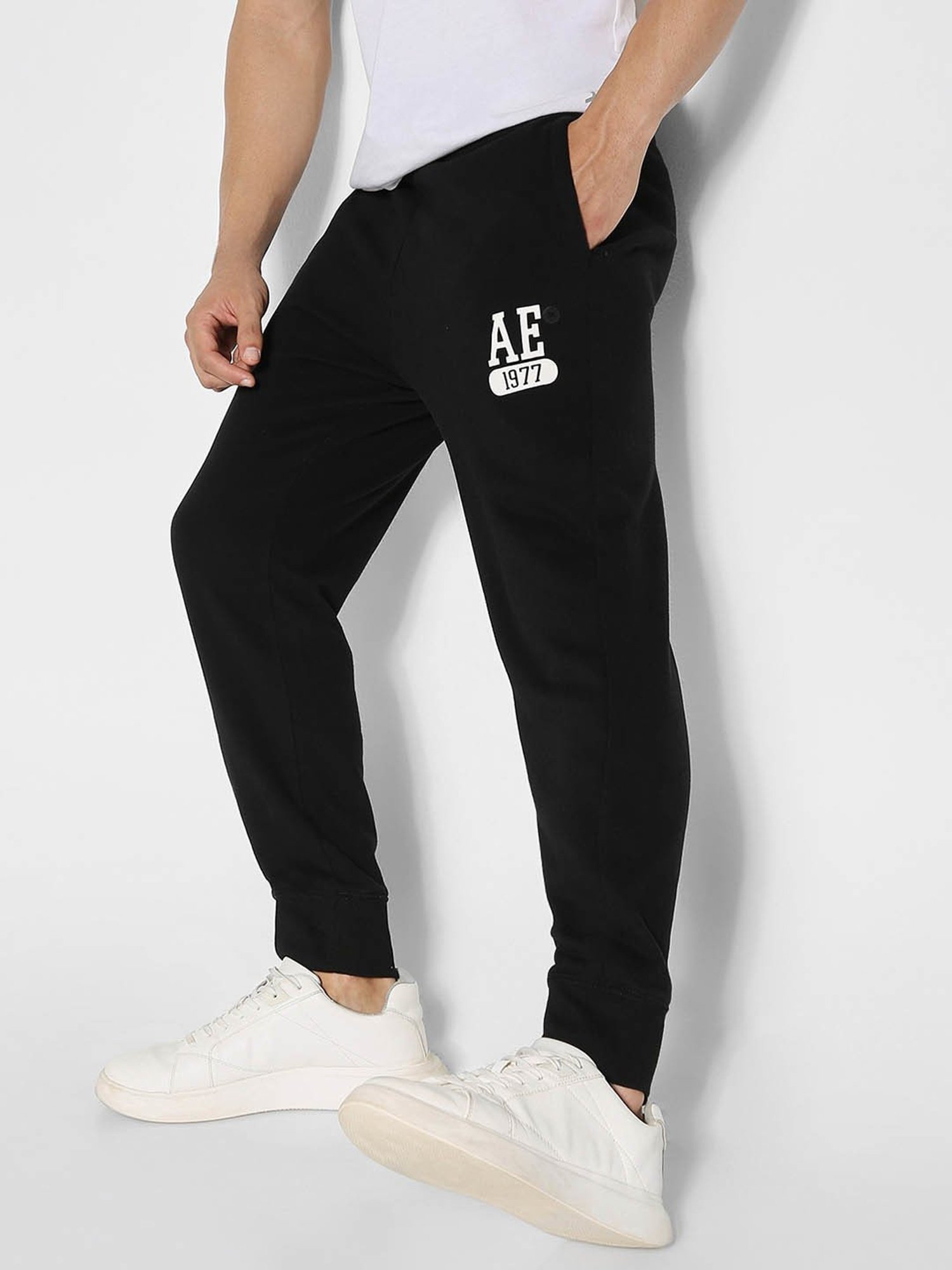 Parx Black Jogger Fit Joggers
