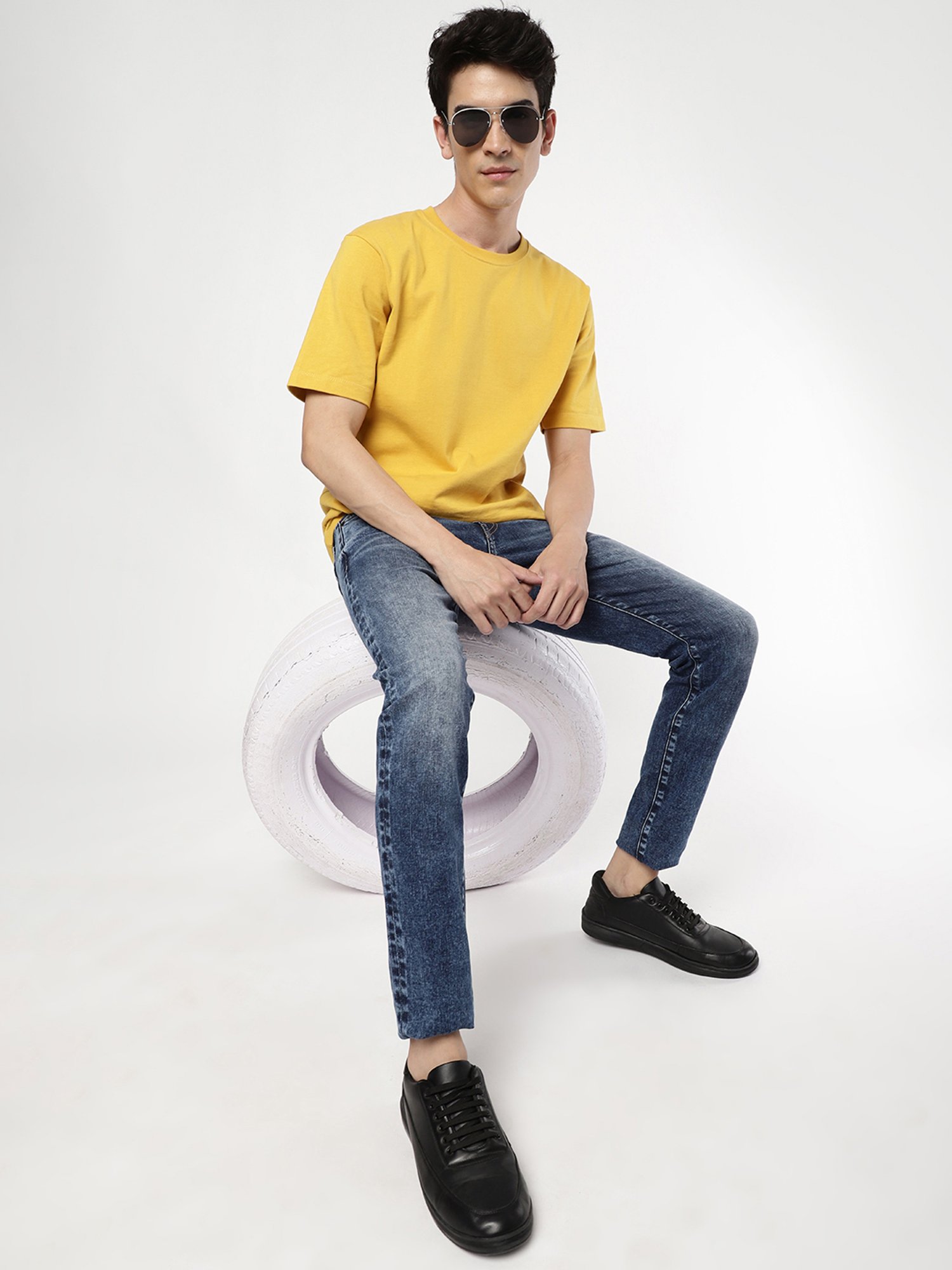 Passion Blue Slim Fit Heavily Washed Jeans