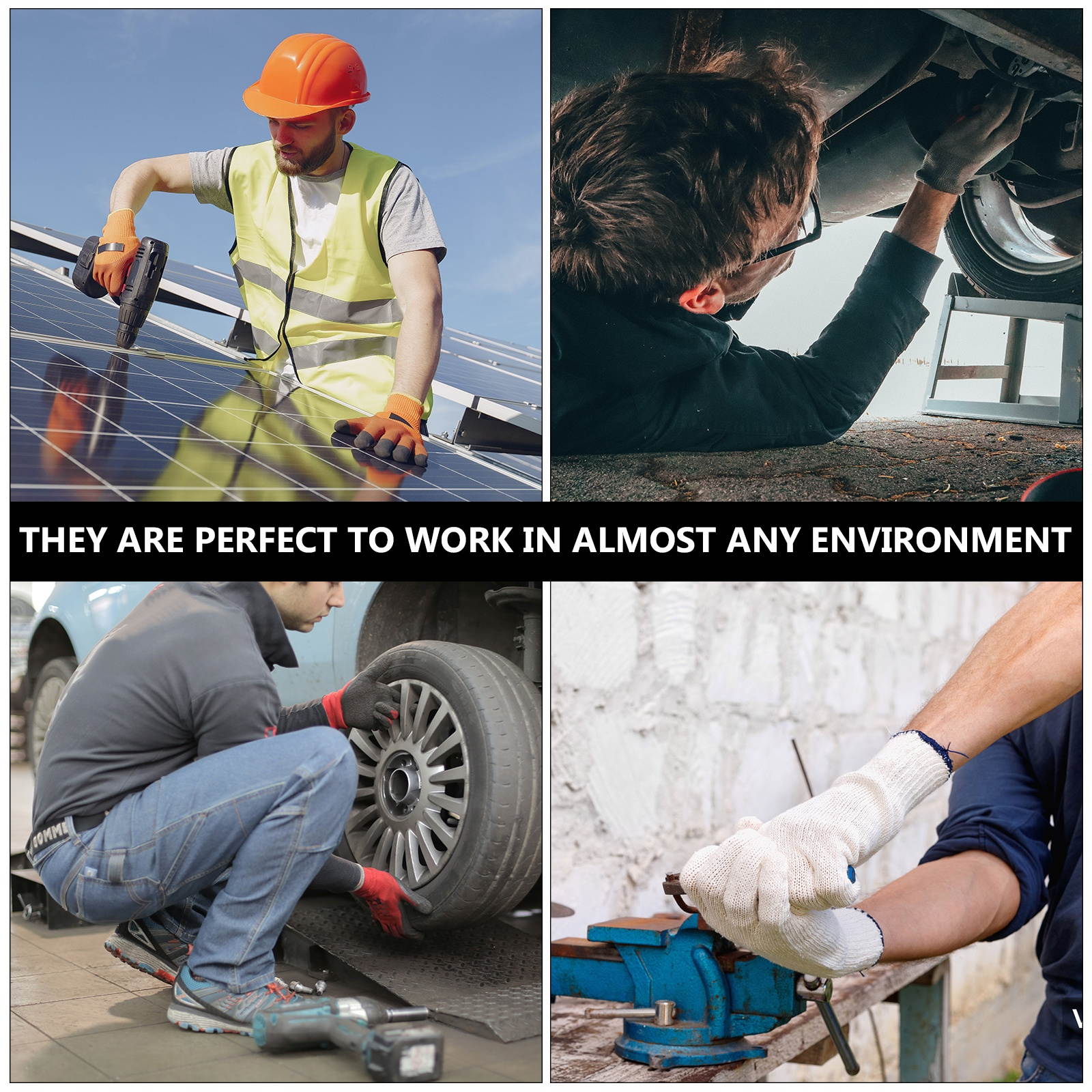 1 Pair Gardening Protective Gloves Welding Gloves Anti-slip Gloves for Work Home