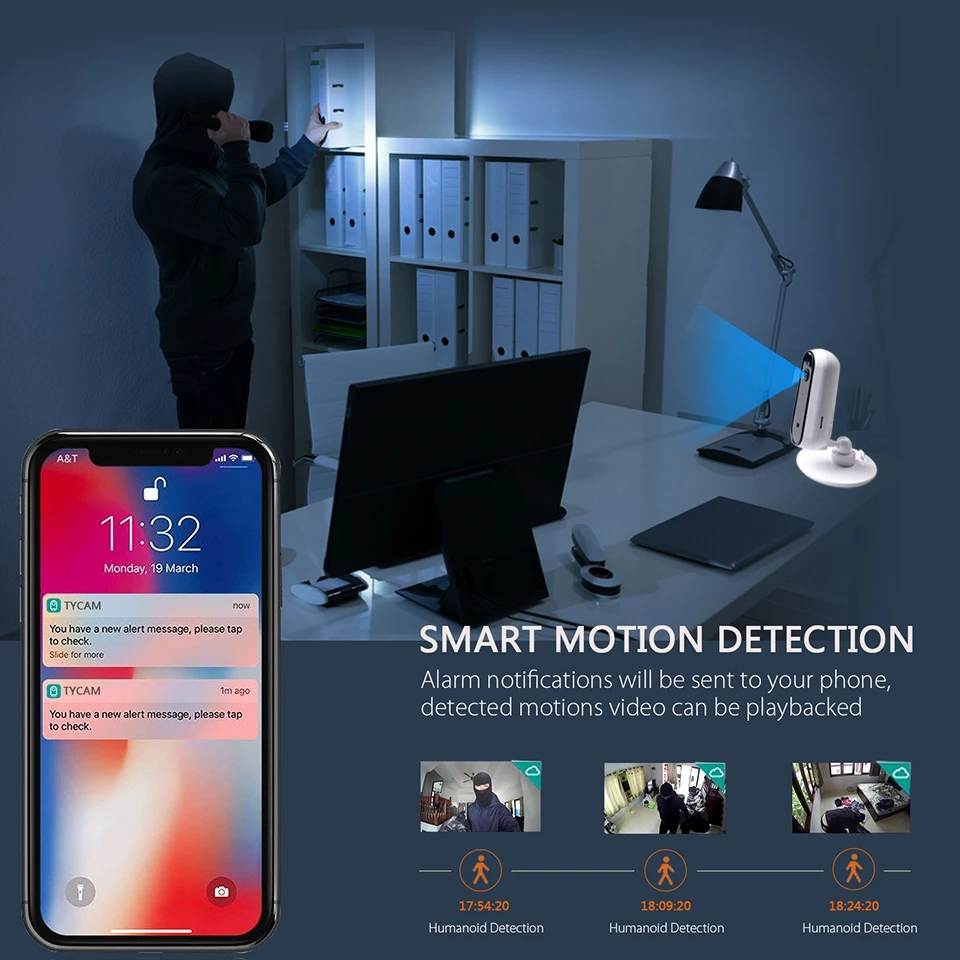 Jimi New JH06P Wifi Camera1080P Wireless Video Surveillance Night Vision Home Security With 30 Days Free Cloud For Baby Monitor