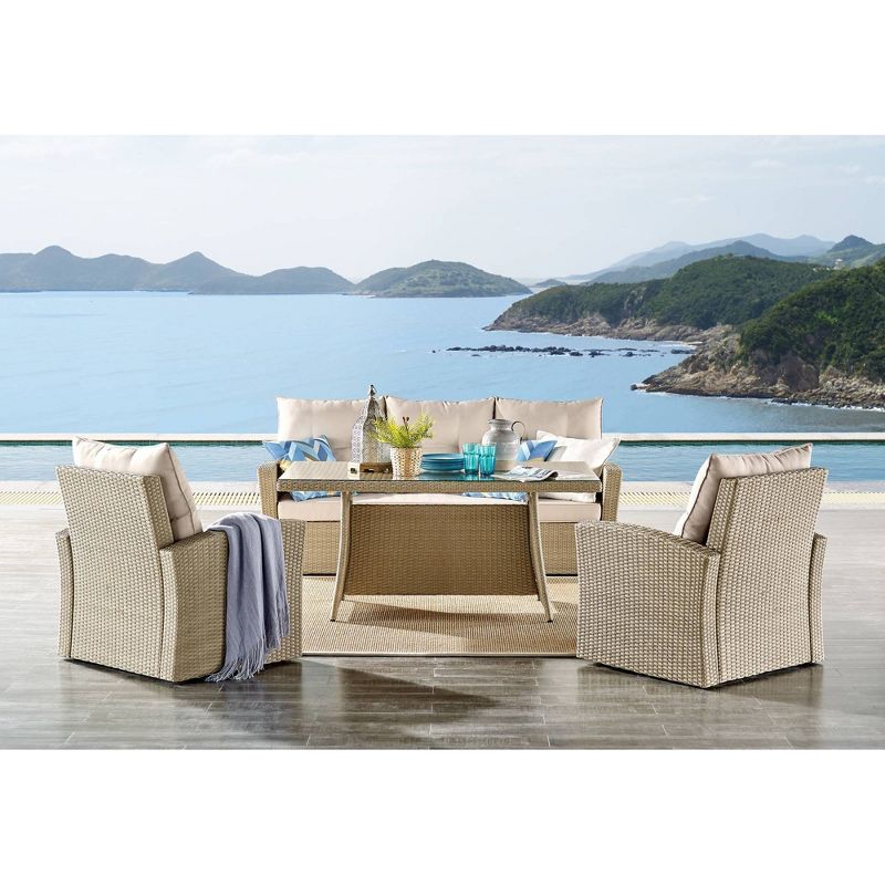 7pc Bridgeport Coastal Dining Set Blue - Royal Garden