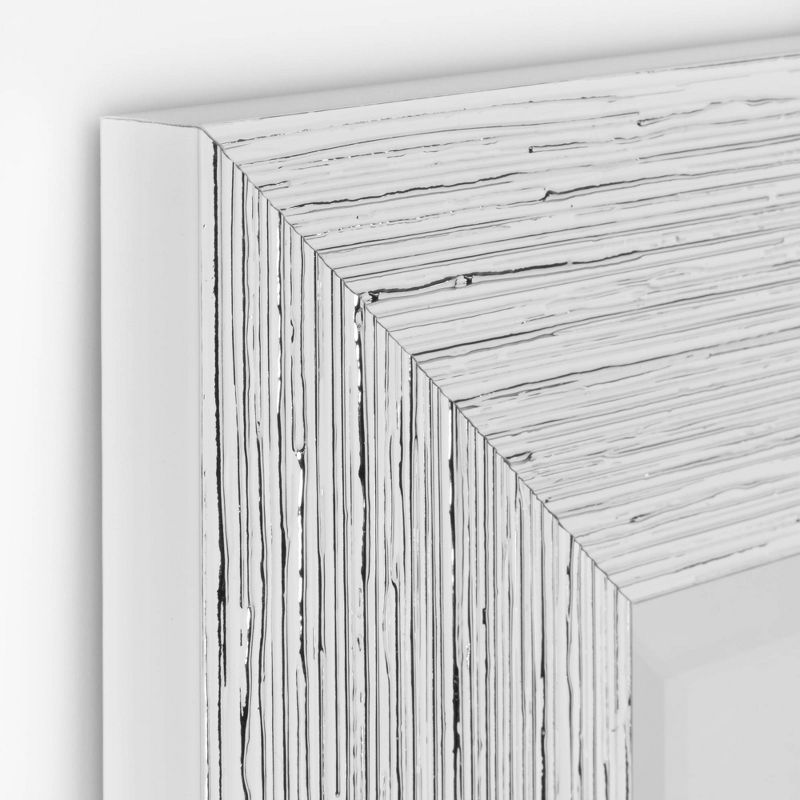 27" x 33" Driftwood Wall Mirror in Chrome/White - Head West