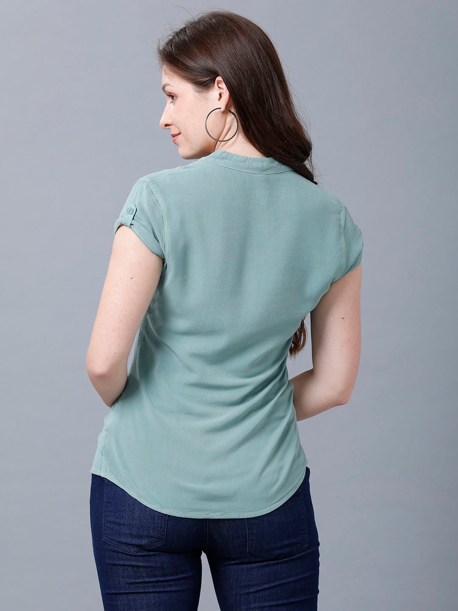 Identiti Mint Green Slim Fit Shirt