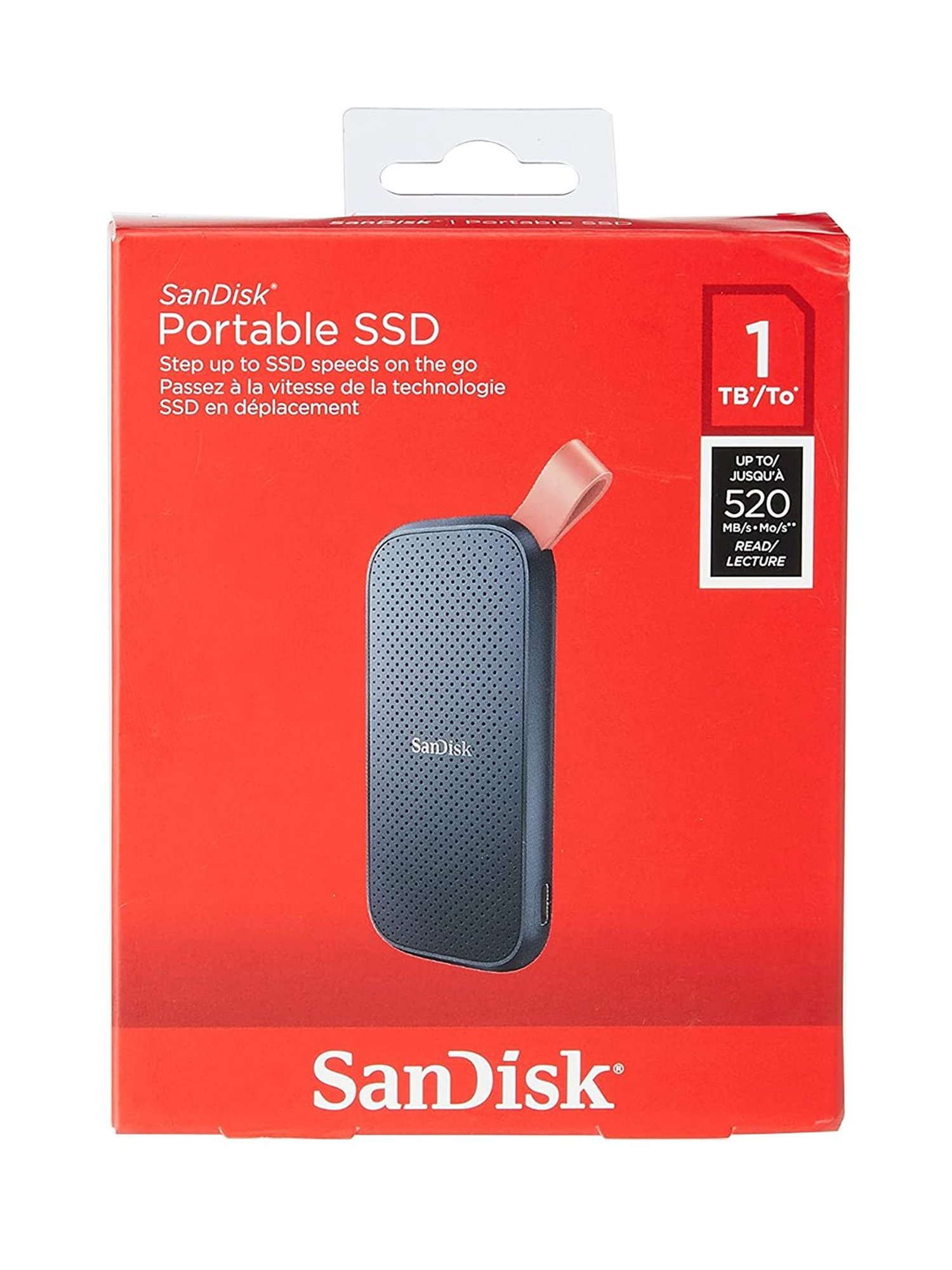 SanDisk SDSSDE30-1T00-G25 1TB Portable External SSD (Black)