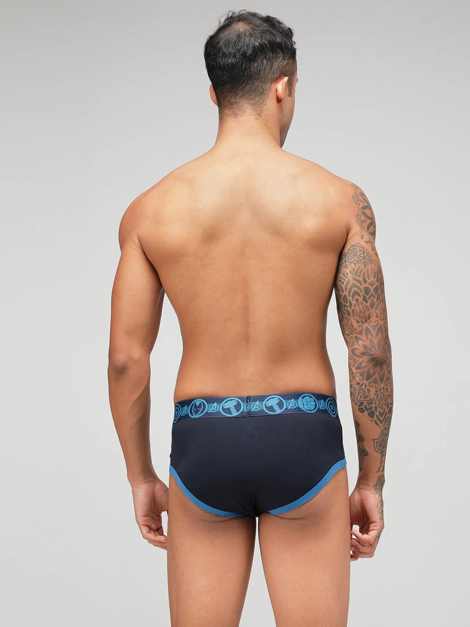 Zoiro Black & Navy Regular Fit Briefs - Pack Of 2