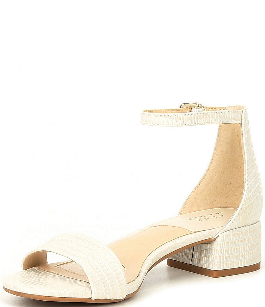 Alex Marie Malahn Embossed Leather Block Heel Dress Sandals