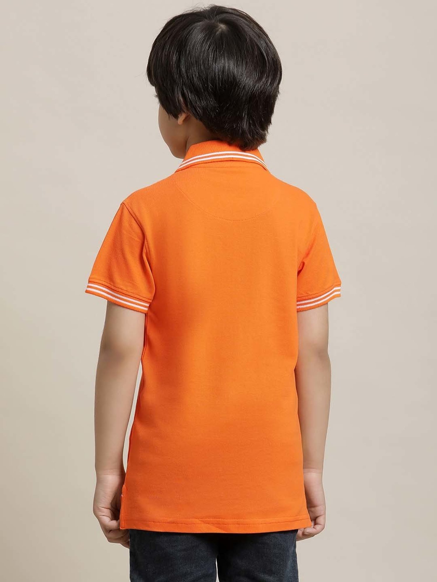 Pantaloons Junior Multicolor Cotton Striped Polo T-Shirt