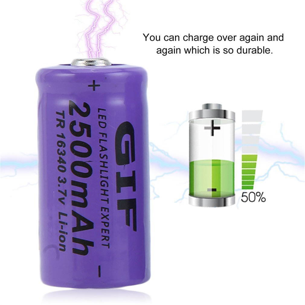 20pcs 2500mAh-GTF Rechargeable Batteries 16340 3.7V Set With 2 Chargers For Netgear Arlo Security Camera