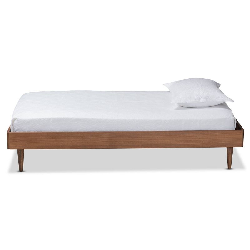 Twin Rina Wood Platform Bed Frame Walnut - Baxton Studio