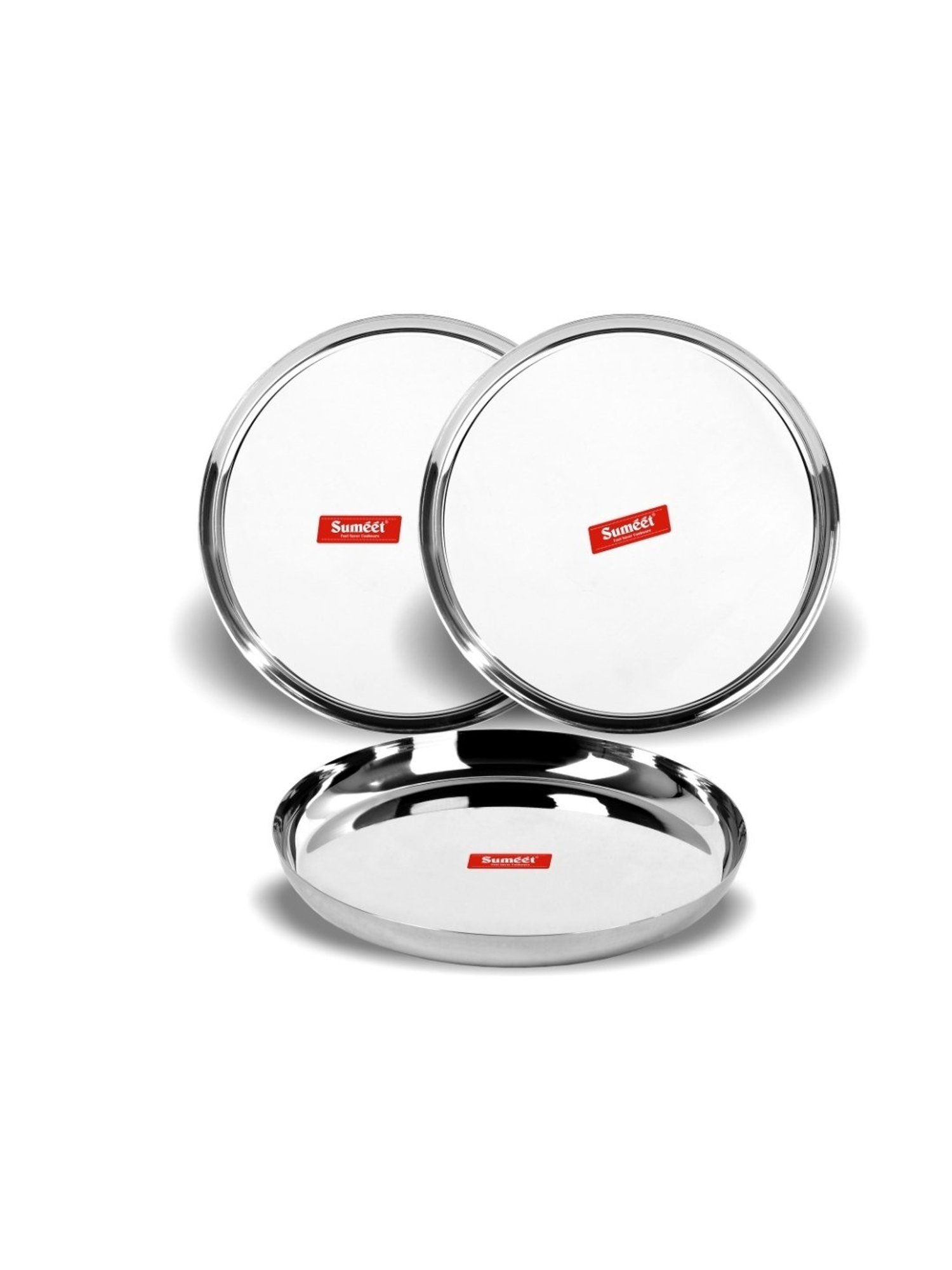 Pure Home and Living Transparent Glass Textured Dinner Plates