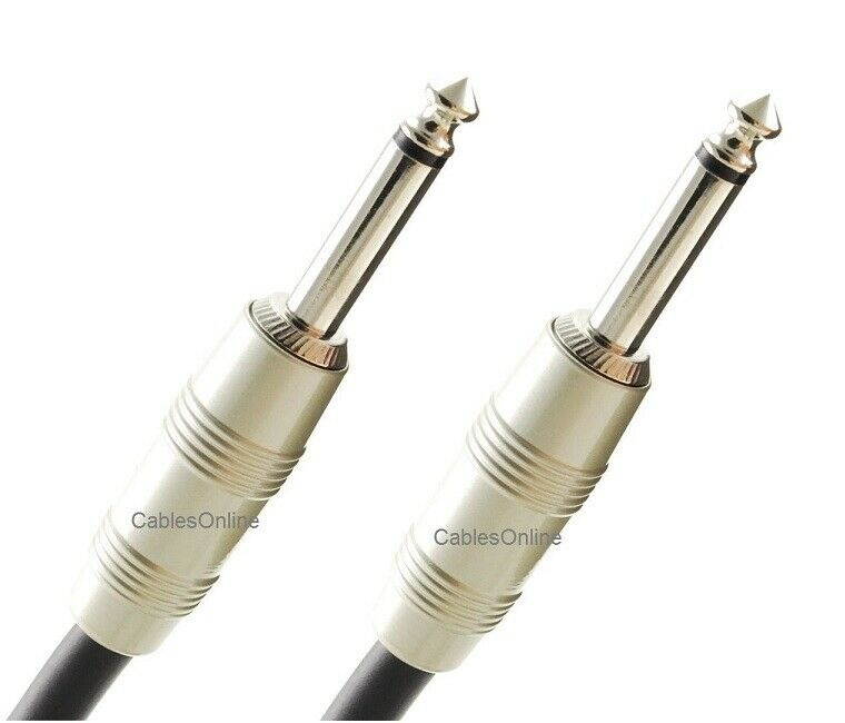 25ft Kirlin 1/4" Mono Straight Male/Male Instrument Cable, OFC Conductor 20AWG