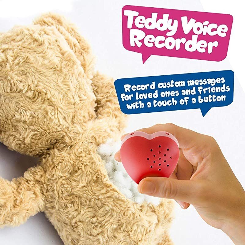 1 Pack  30 Second Voice Sound Recorder Module for Plush Toy Stuffed Teddy Bear Animal Recordable Heart Record Custom Messages Red