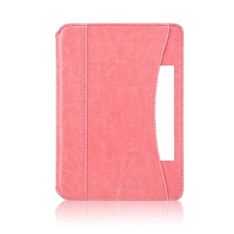 Case Fits All-New Kindle 10th Generation 2019 and 8th Gen 2016 ONLY (NOT FIT Kindle Paperwhite/Kindle Oasis), Folio Smart Leather Cover with Auto Wake Sleep & Front Pocket, Light Pink