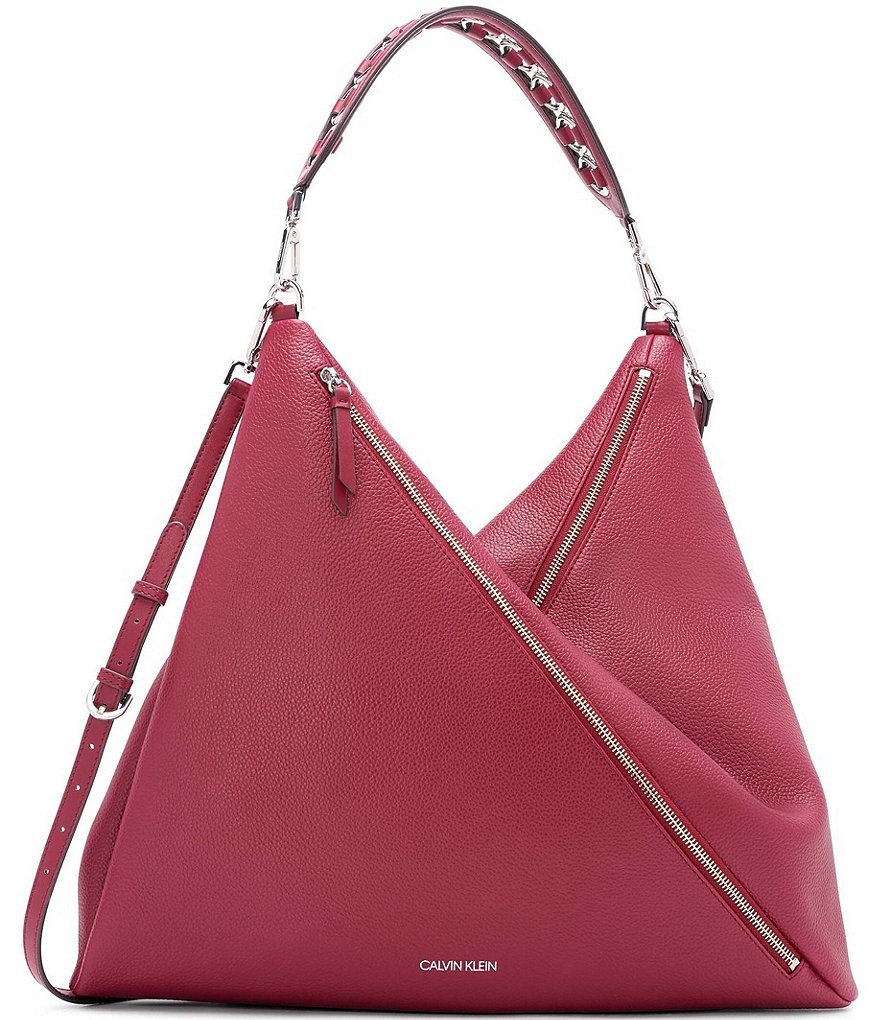 Calvin Klein Ivy Linen Python Hobo Bag