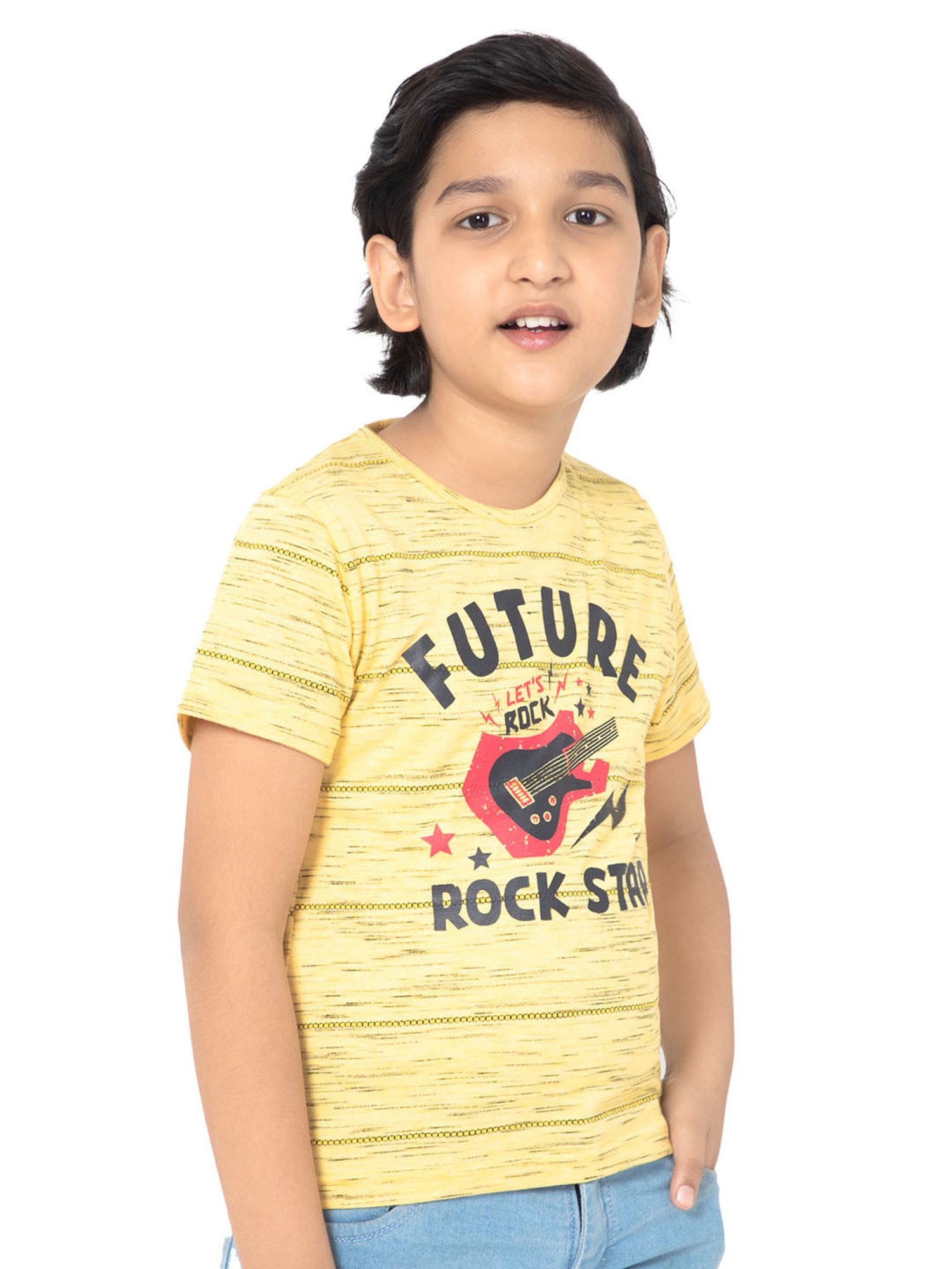 Bodycare Kids Yellow Printed T-Shirt