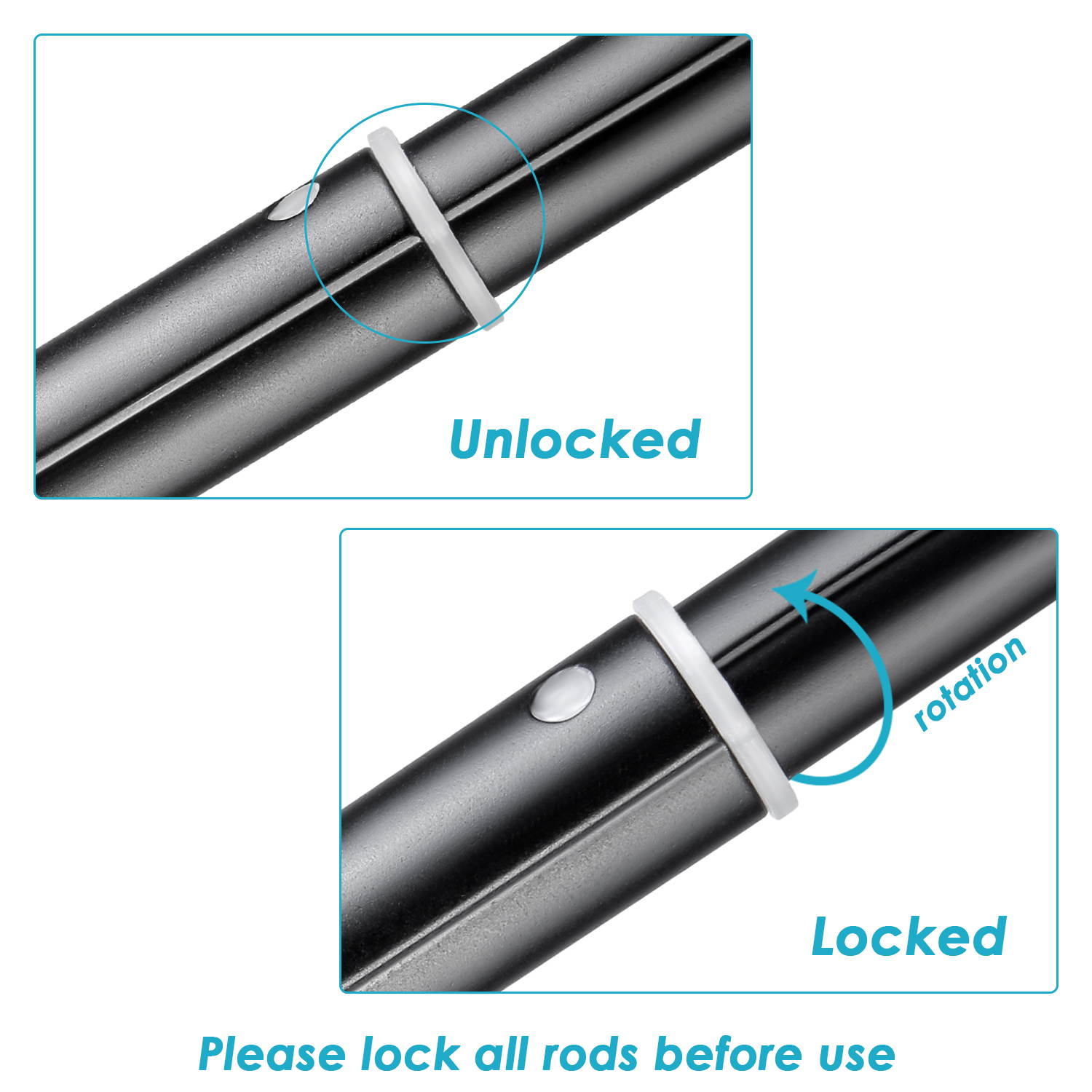 Neewer&reg; 28"/70cm Handheld Extension Rod for Neewer Feiyu G3/G4/G4 QD/ G4 QS 3 Axis Gimbal Stabilizer (Black)