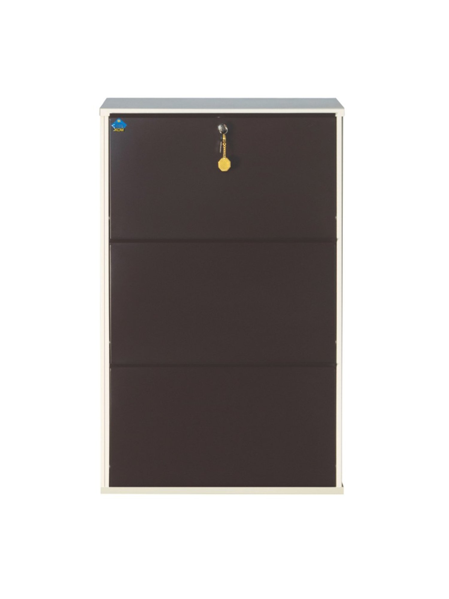 Delite Kom Metal Shoe Rack - 24" 6 Shelf, Double Decker, Ivory Coffee, PowderCoat, Wall Mount, DIY