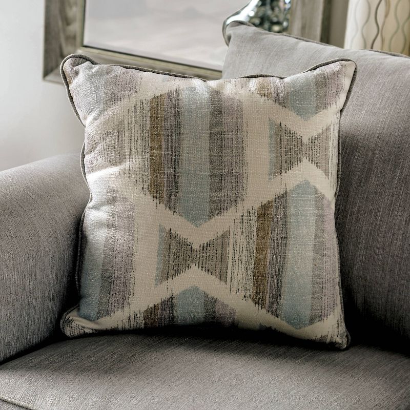 2pc Cohassette Transitional Loveseat and Sofa Set Light Gray/Powder Blue/Pale Plum - HOMES: Inside + Out