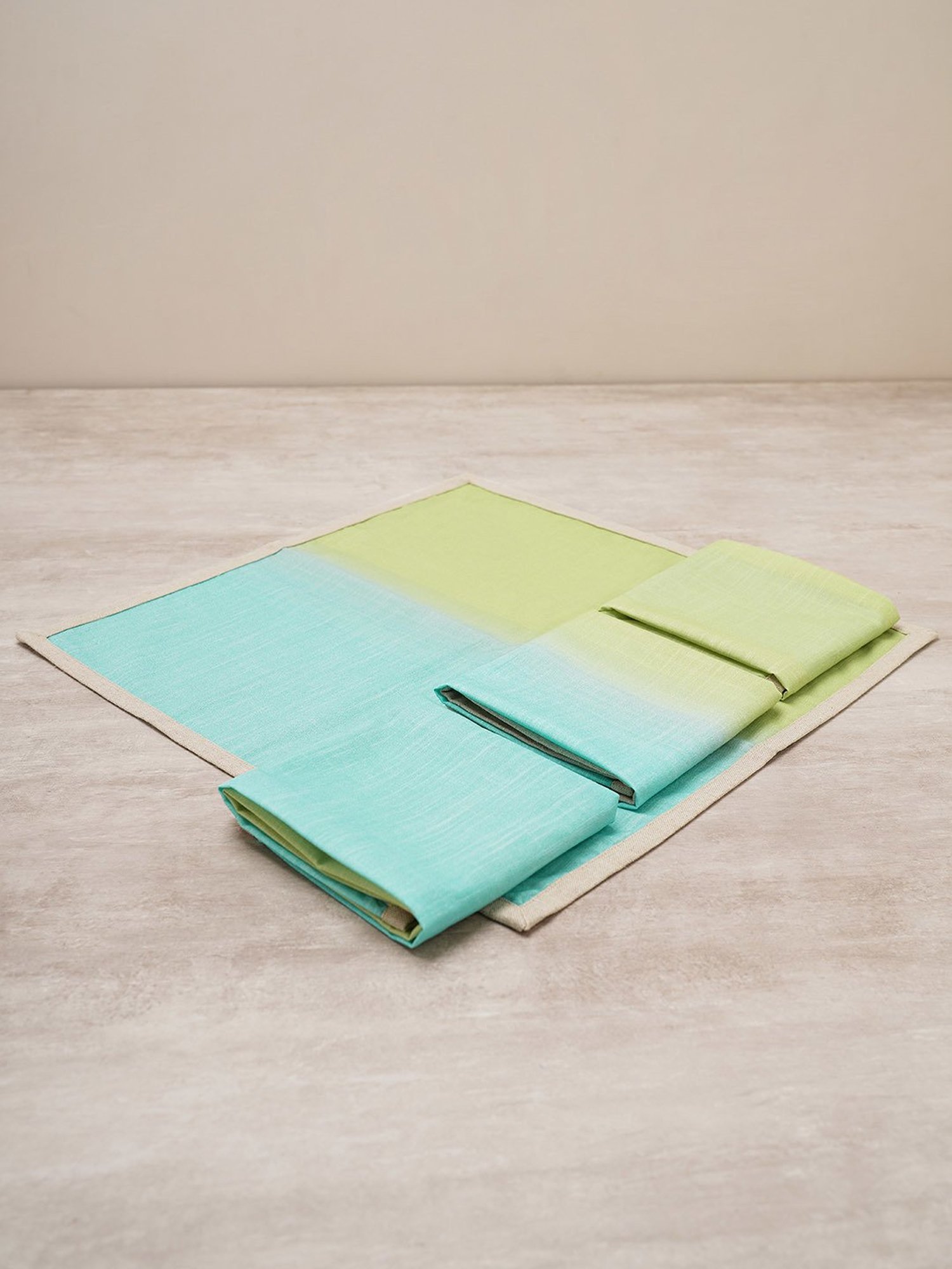 Pure Home and Living Green Cotton Solid Table Napkins