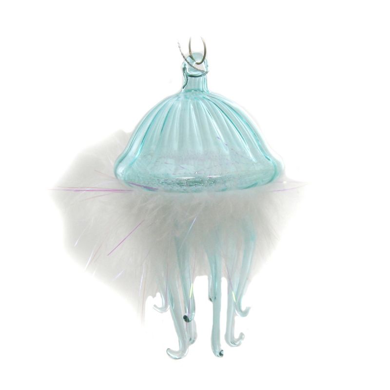 Holiday Ornaments 5.0" Coast Feathery Jellyfish Orn Marine Animal  -  Tree Ornaments